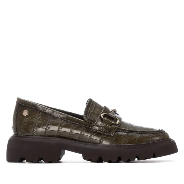 Carmela 16254704 mocassin femme vert kaki chaîne