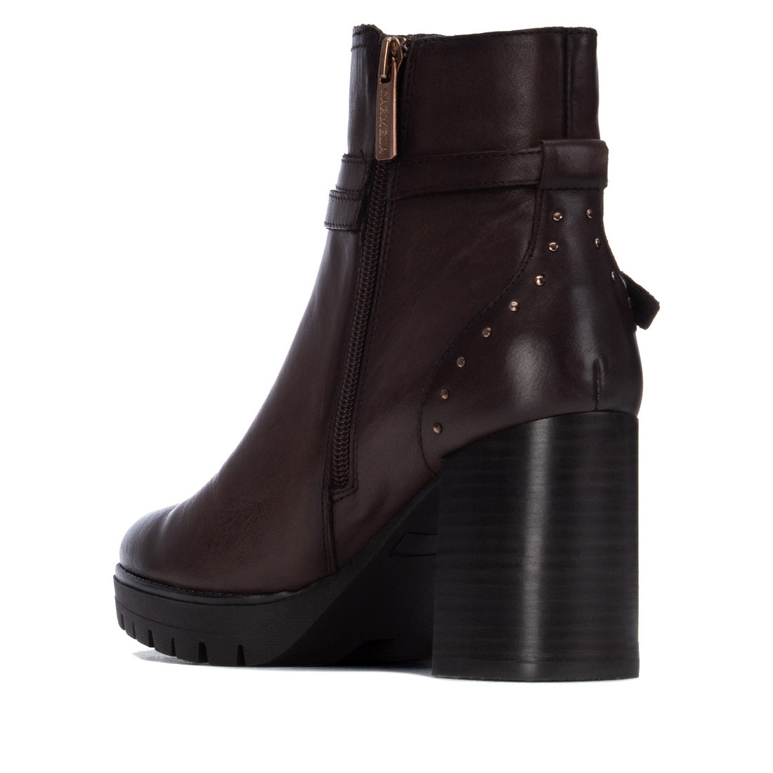 Carmela 16428003 bottine femme cuir marron talon moyen