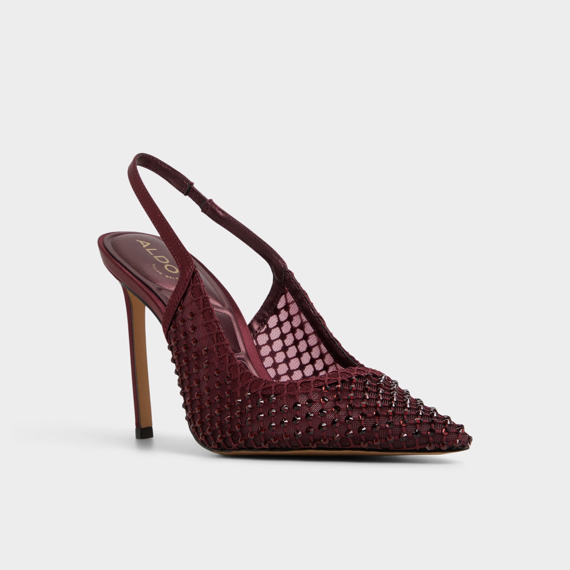 Aldo Marciana bottines strass bordeaux talon
