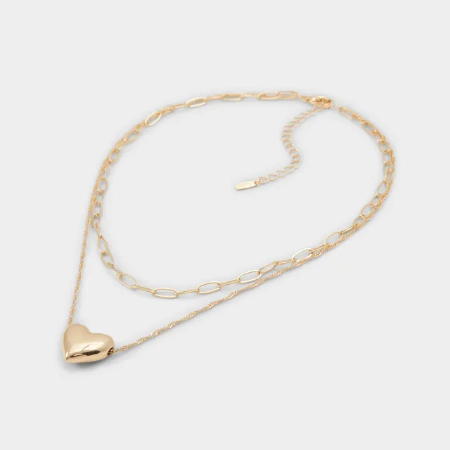 ALDO Takemyheart collier superposé doré fantaisie