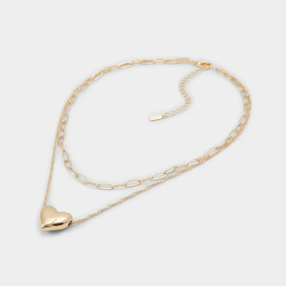 ALDO Takemyheart collier superposé doré fantaisie