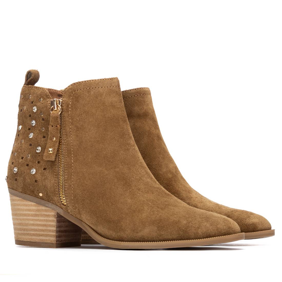 Carmela 16315102 bottine femme cuir camel talon 6 cm