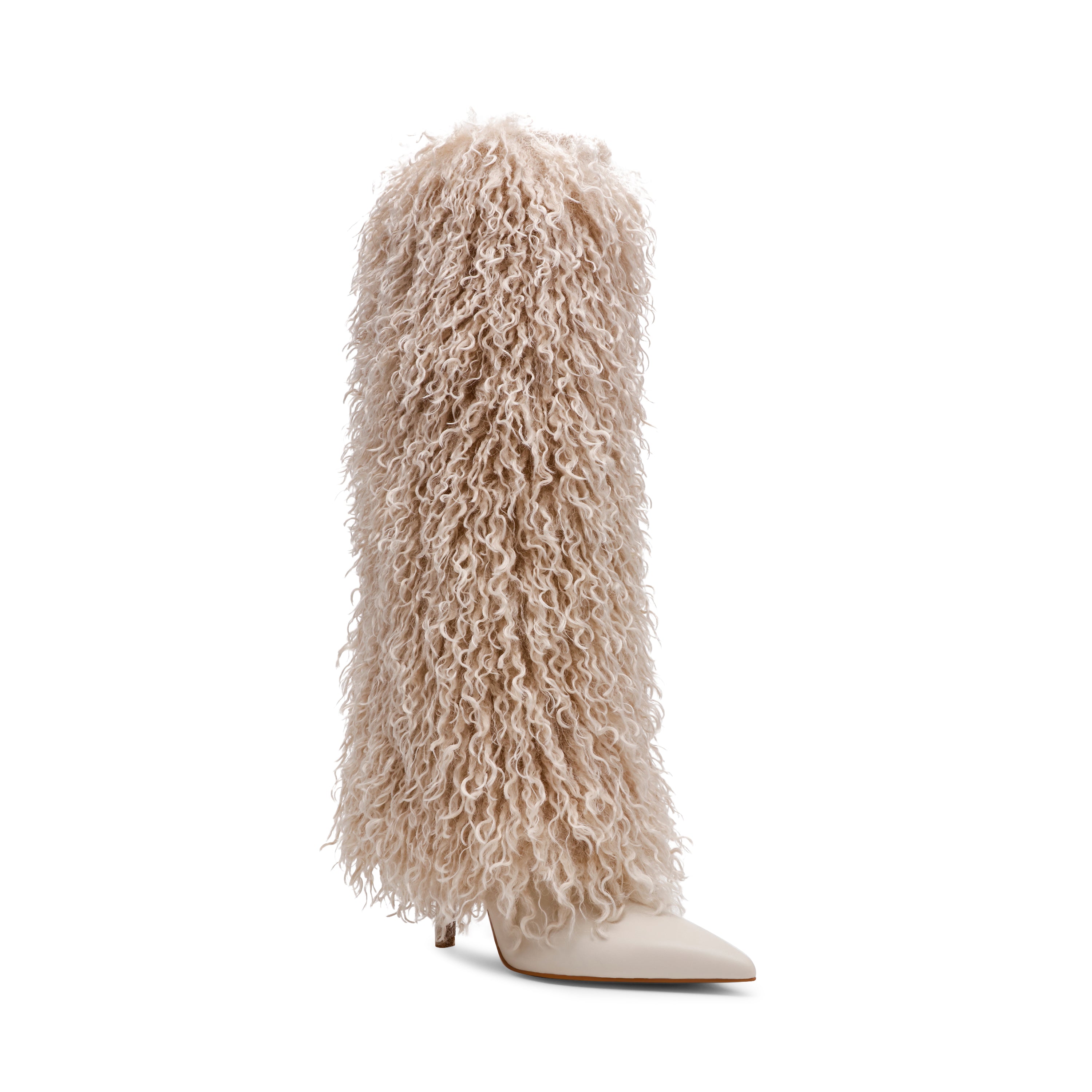 Steve Madden Icon Boot bottes tissu blanc cassé talon 8,5 cm