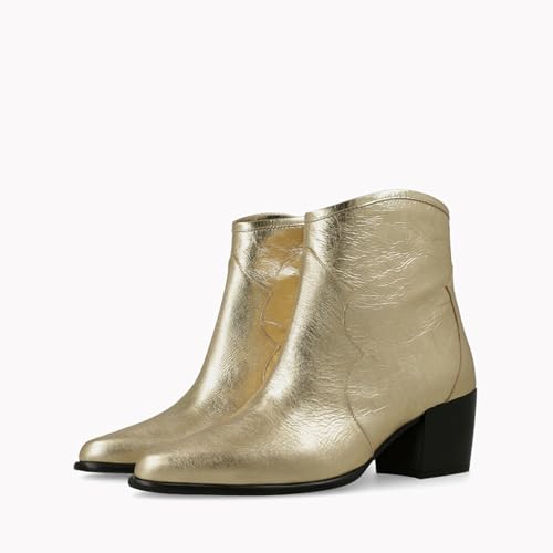 LODI KOL5587 bottines cuir dorées fête