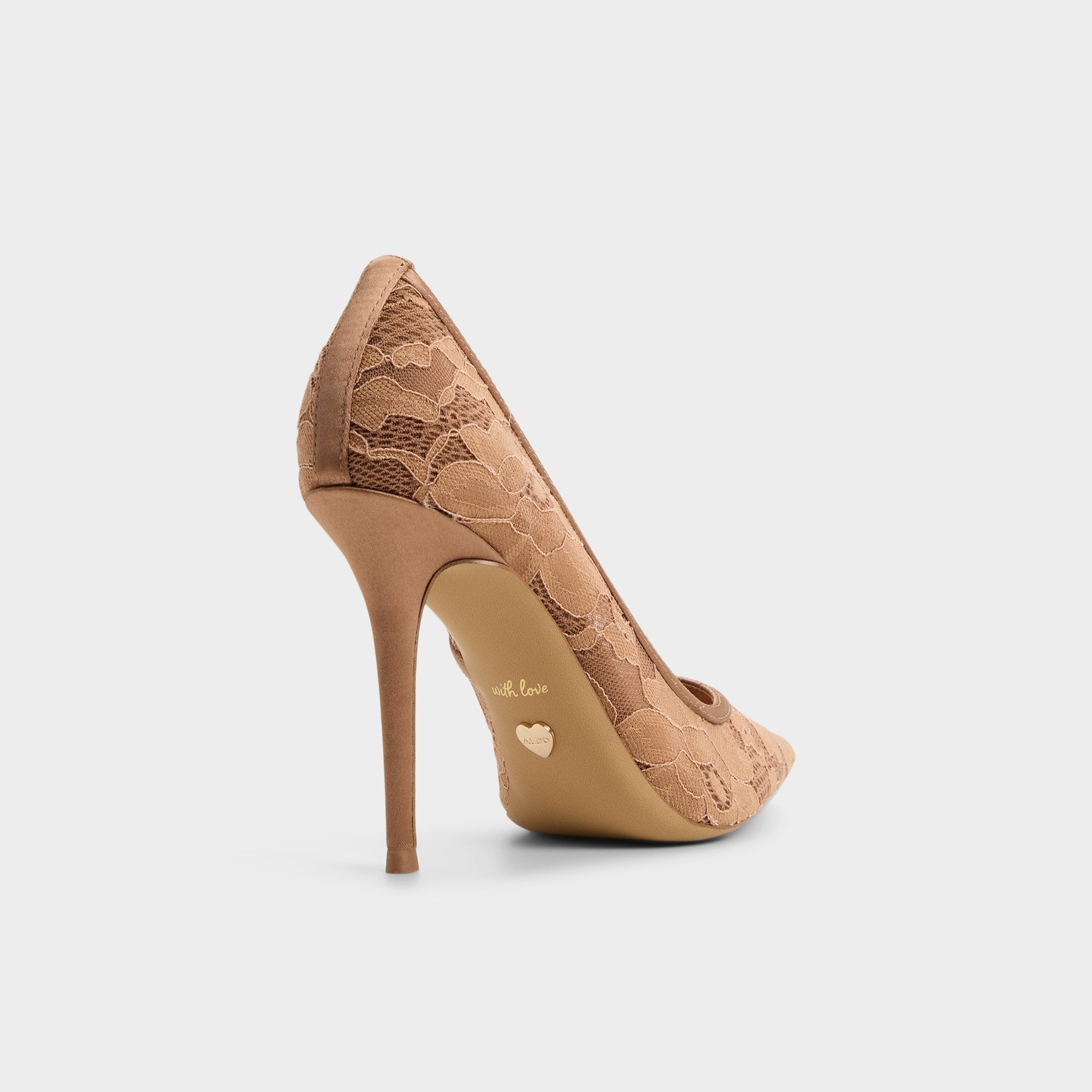 ALDO Starrla escarpins beiges dentelle talon haut
