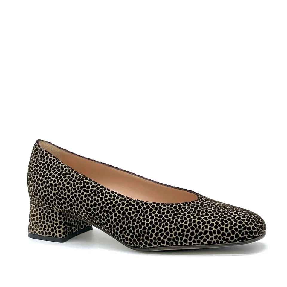Elata 53528 escarpin daim beige marron talon 3,5 cm