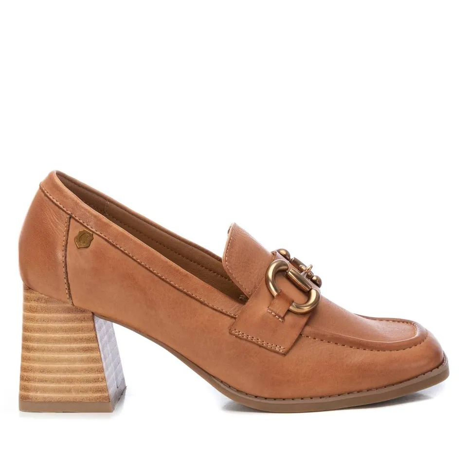 Carmela 16144801 mocassins femme marron cuir talon
