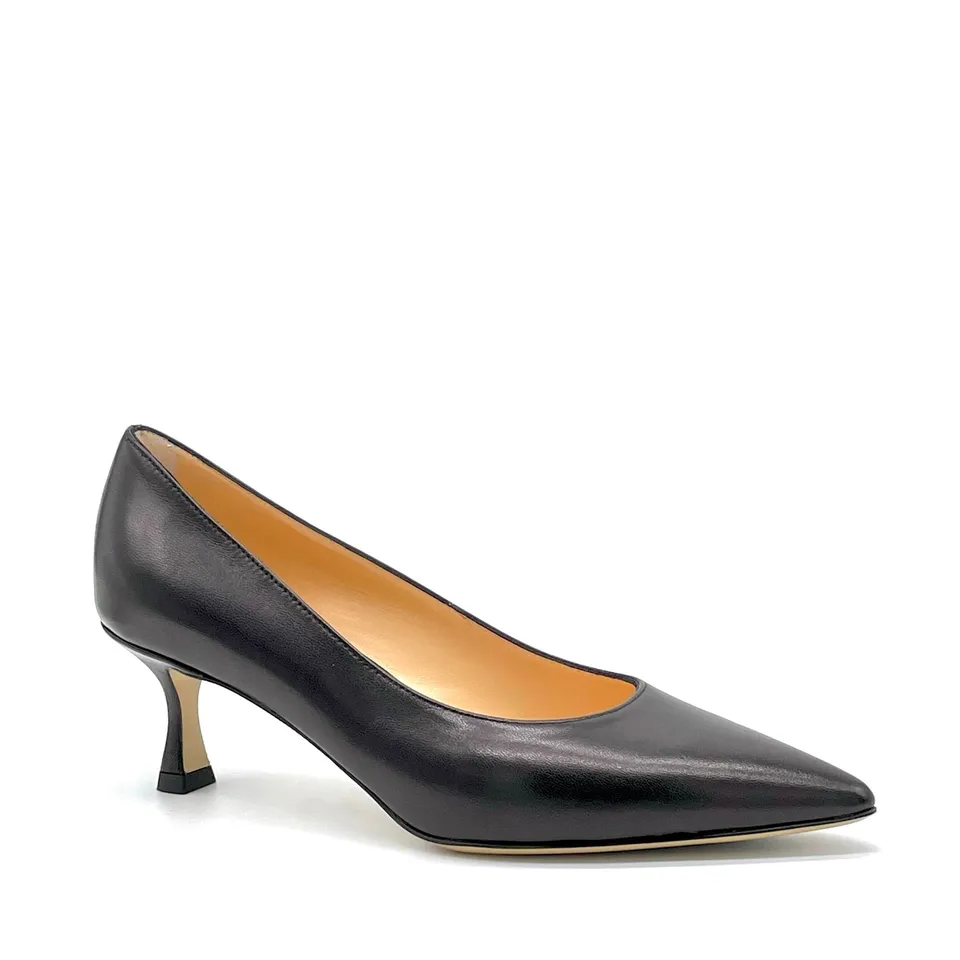 ELATA 55504-1 Escarpin cuir noir talon 5,5 cm
