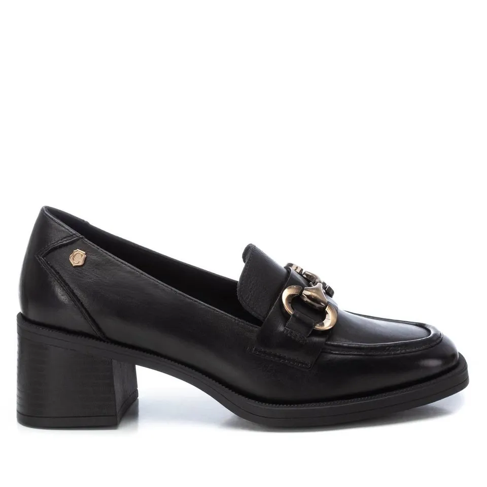 Carmela 16200102 mocassin cuir noir talon moyen 35-41