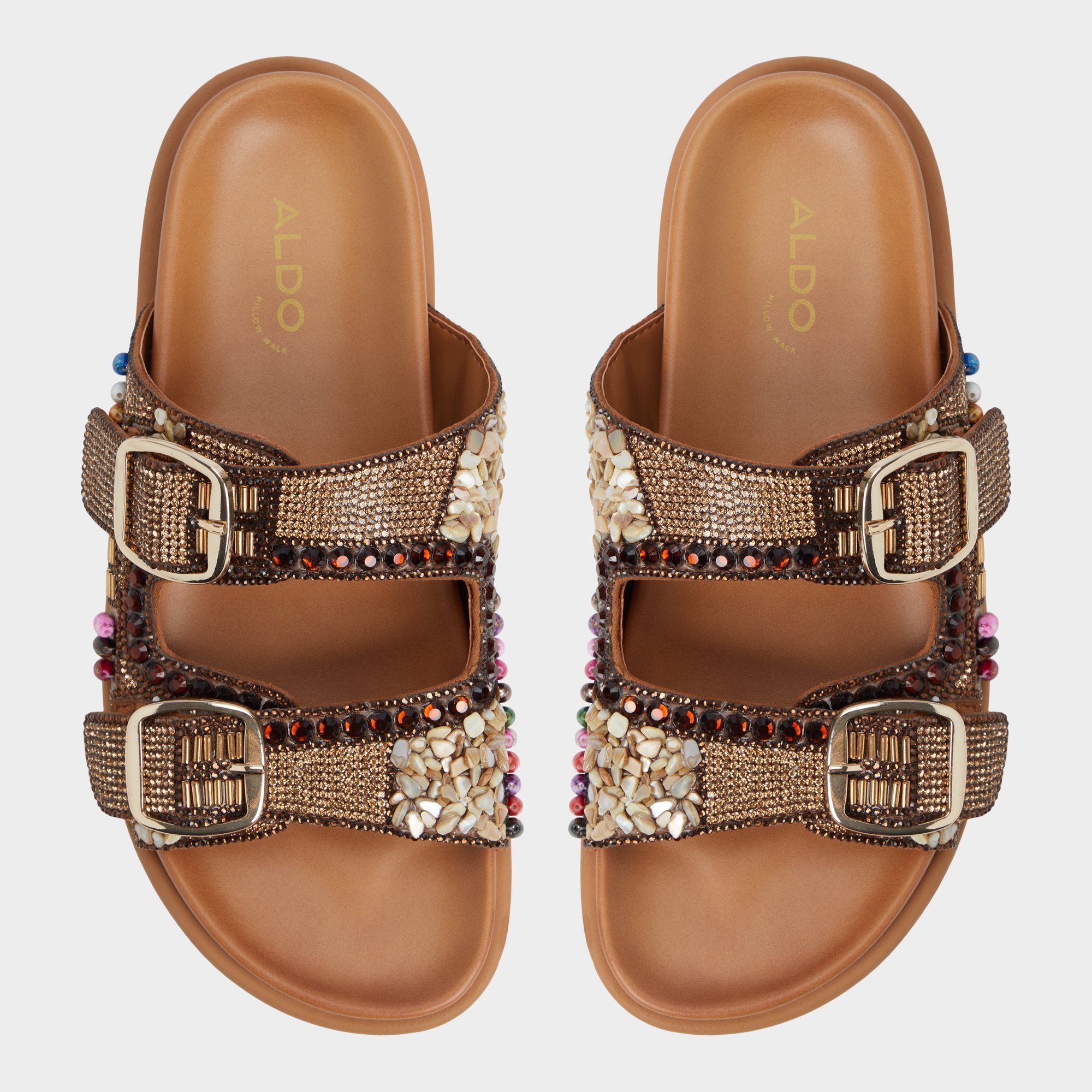 ALDO Bohochic sandales plates marron d’été