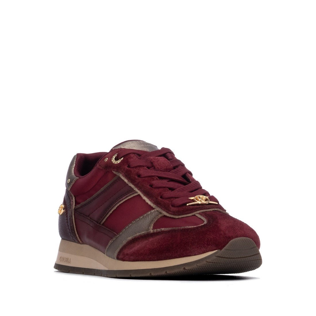 Carmela 16423302 basket bordeaux cuir à lacets