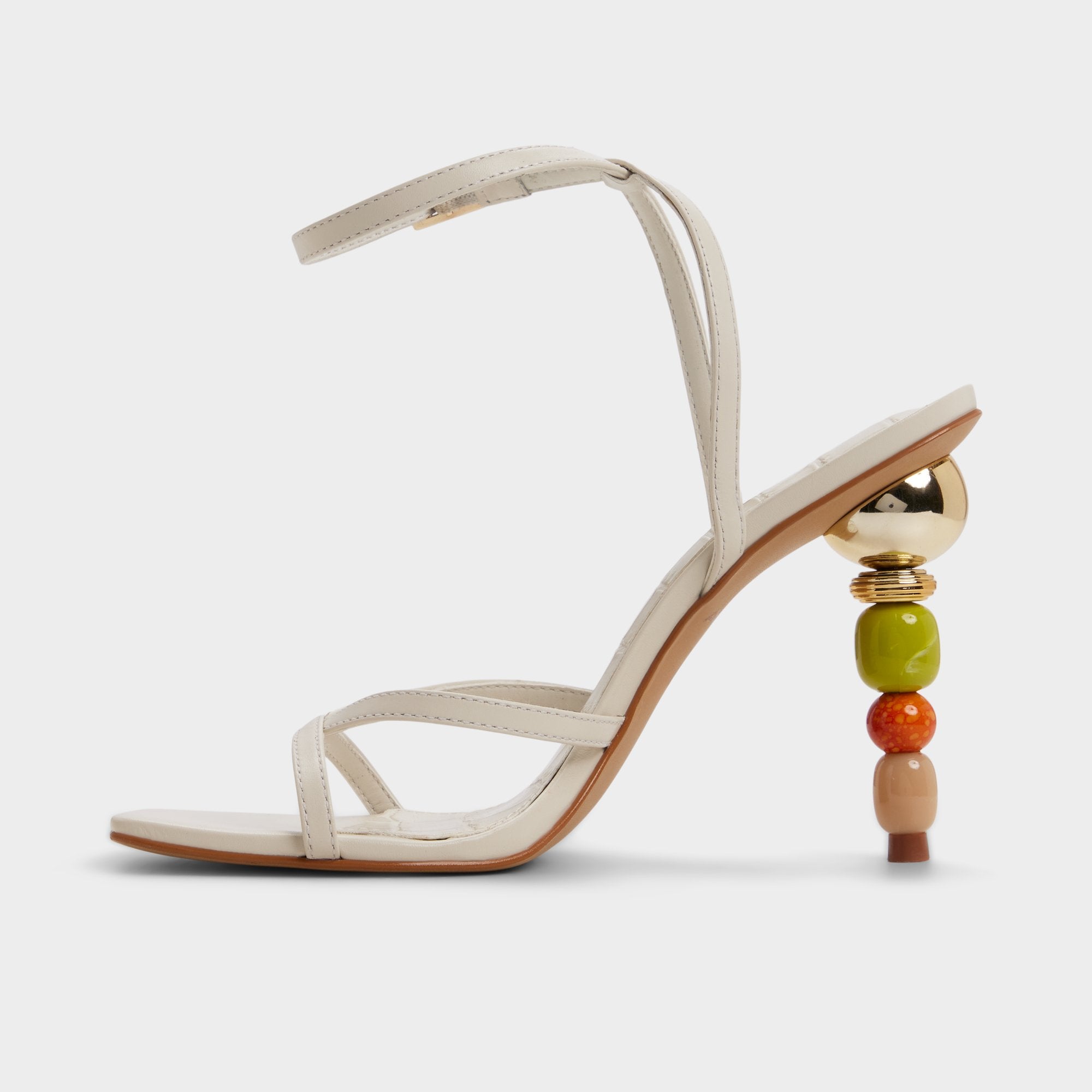 ALDO Beachglass sandales talons perles blanc