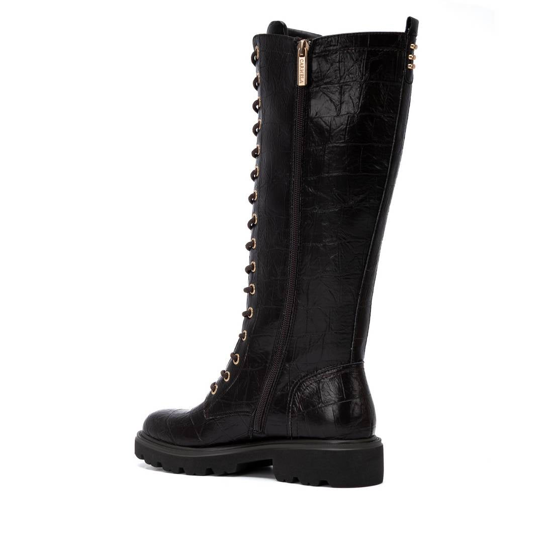 Carmela 16435801 botte militaire femme marron synthétique