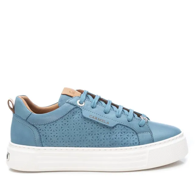 Carmela 16055806 basket bleu cuir ajouré