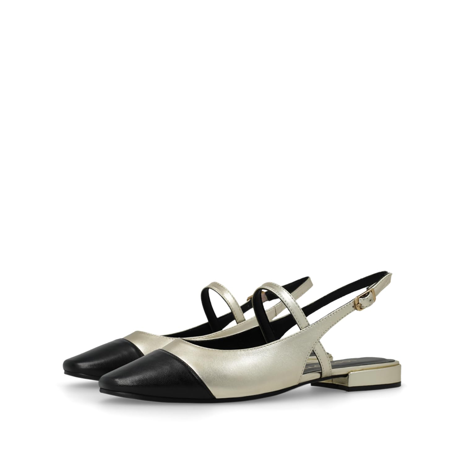 LODI AMB5327 ballerines dorées cuir véritable