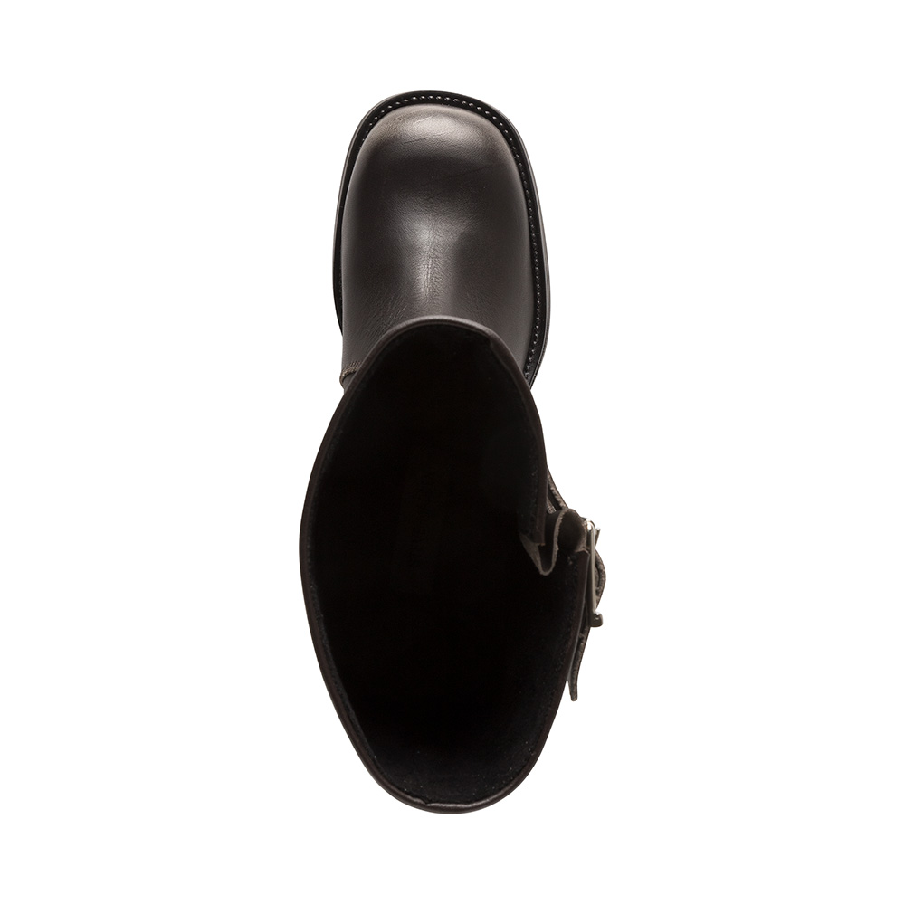 Steve Madden Battle botte cuir gris talon 4 cm