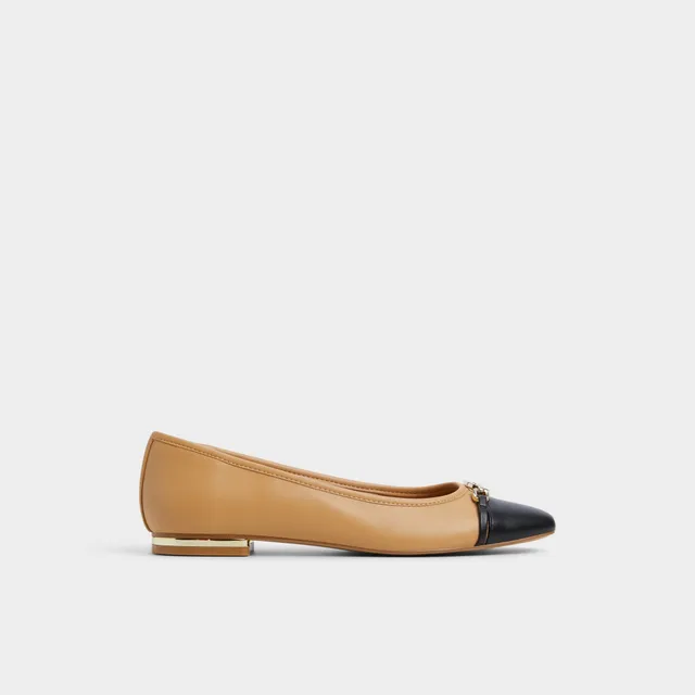ALDO Krishelle Ballerines Femme Cuir Noir Chaîne