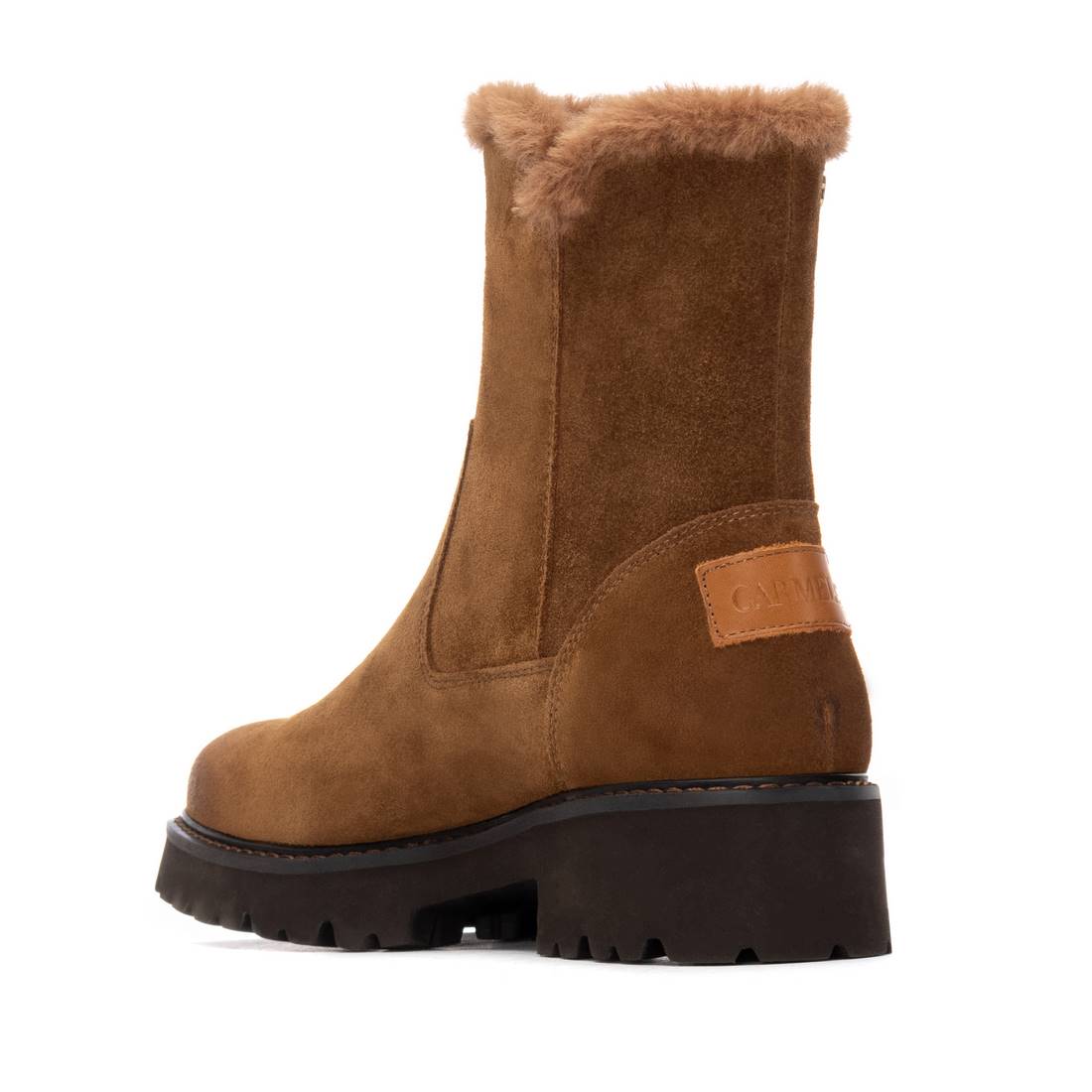 Carmela 16271802 bottines femme camel fourrées plates