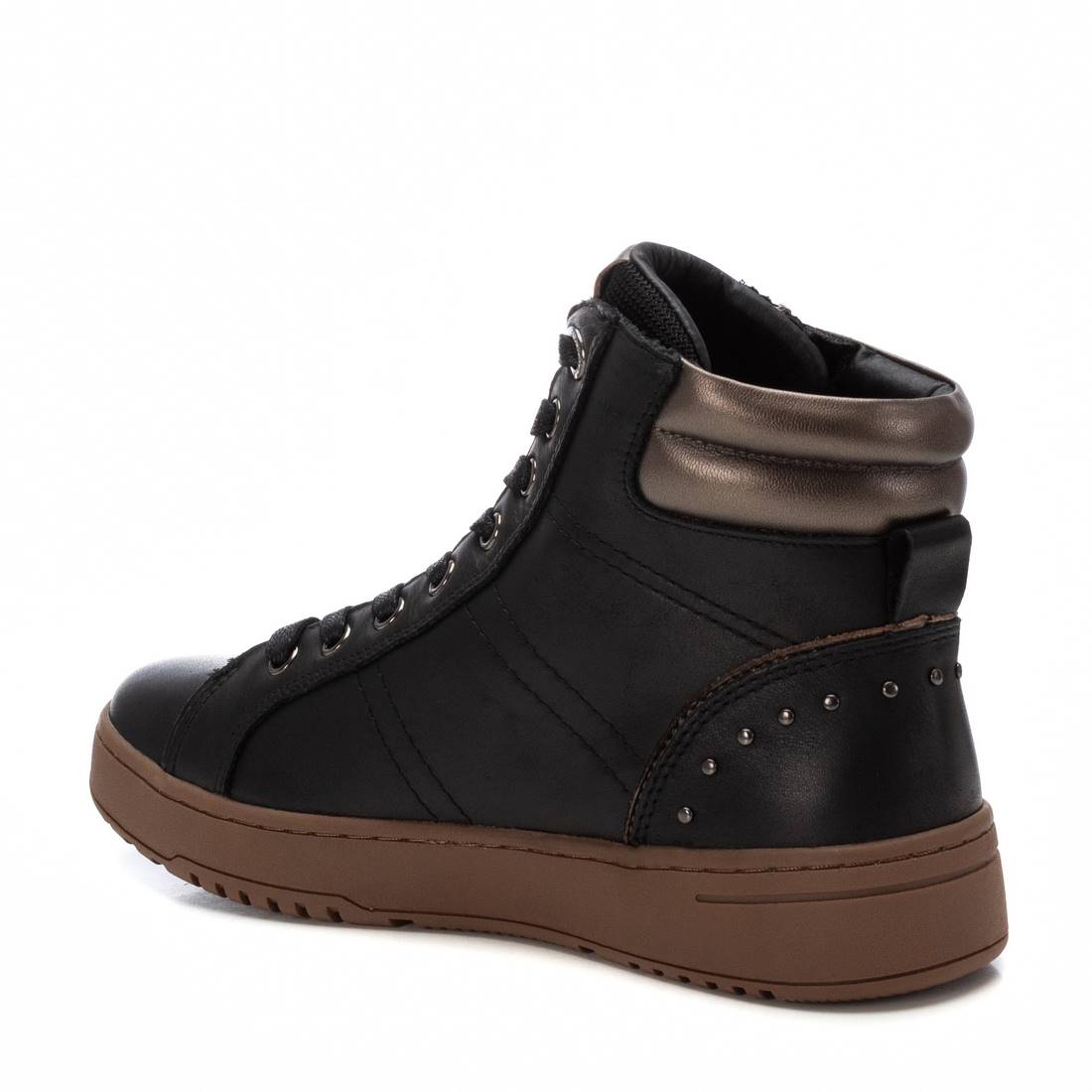Carmela 16180501 bottine cuir noir plate lacets