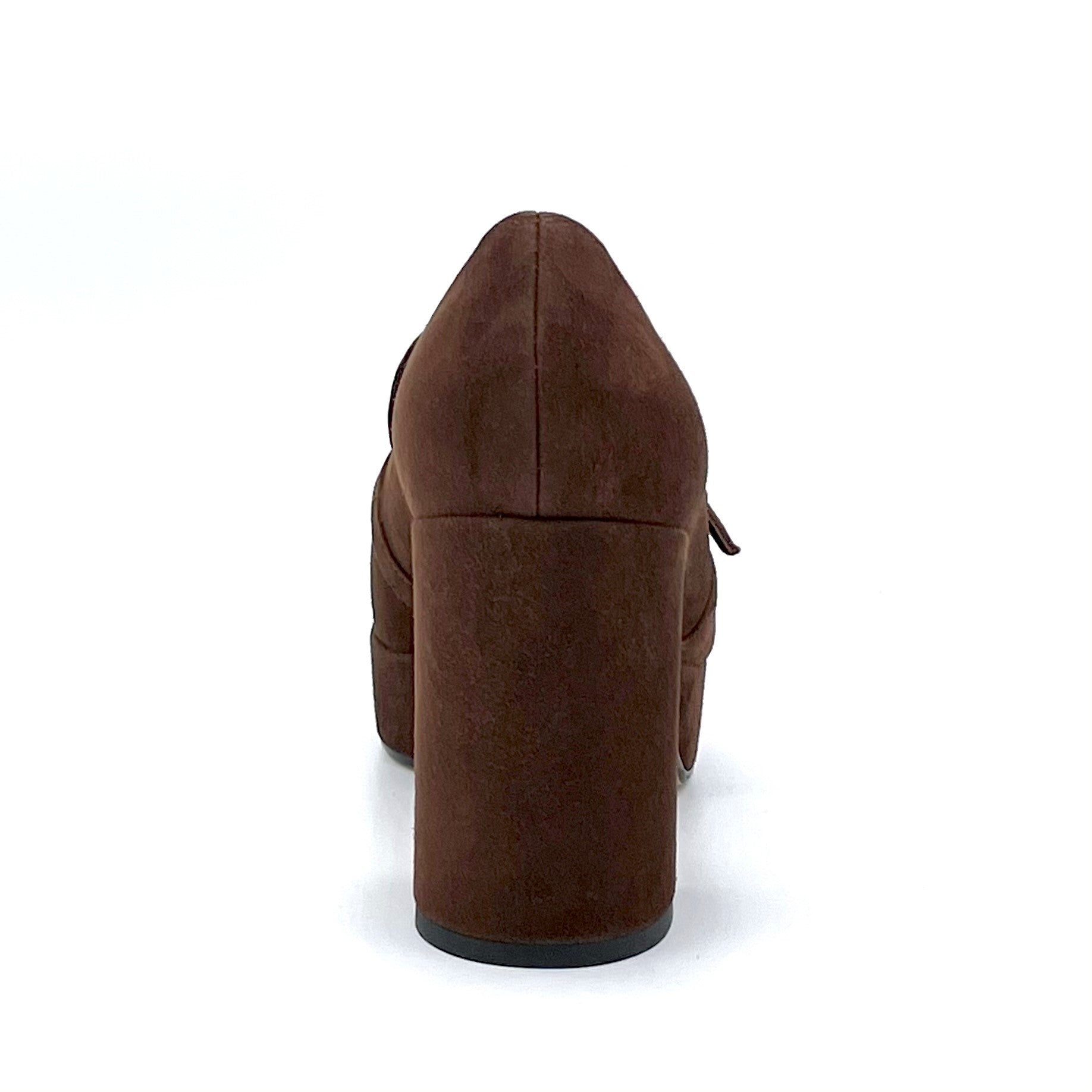 ELATA 51509 mocassins daim marron plateau 9 cm