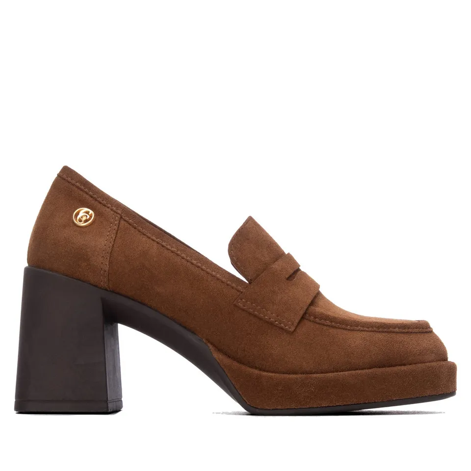 Carmela 16440001 Mocassins Femme Camel Talon Moyen