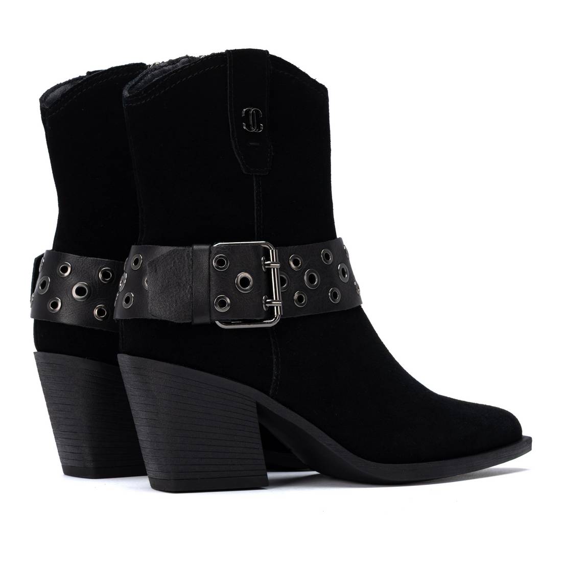 Carmela 16413203 bottine femme noire cuir talon moyen