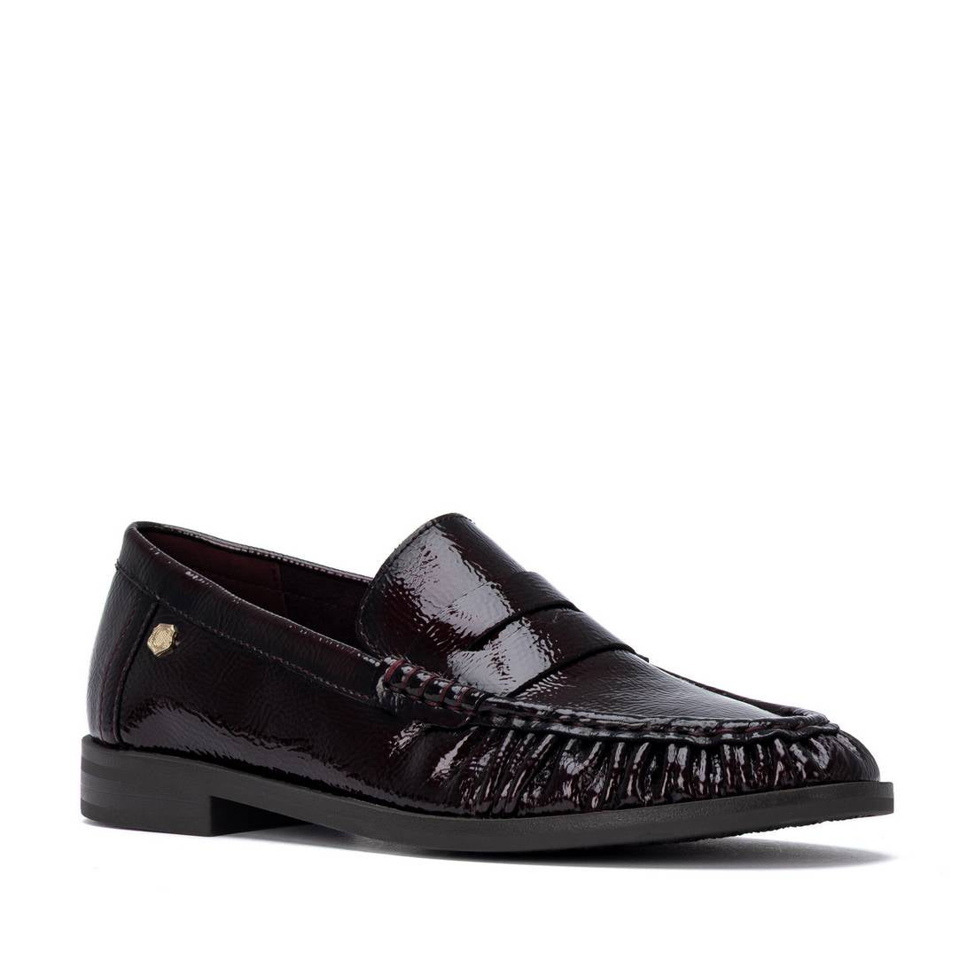Carmela 16435701 mocassins femme bordeaux verni plat