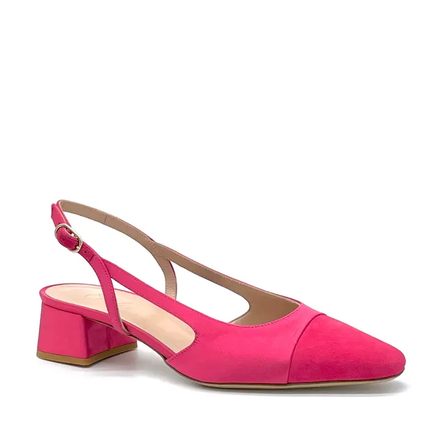 Elata 13173 slingback satin azalea talon 3,5 cm