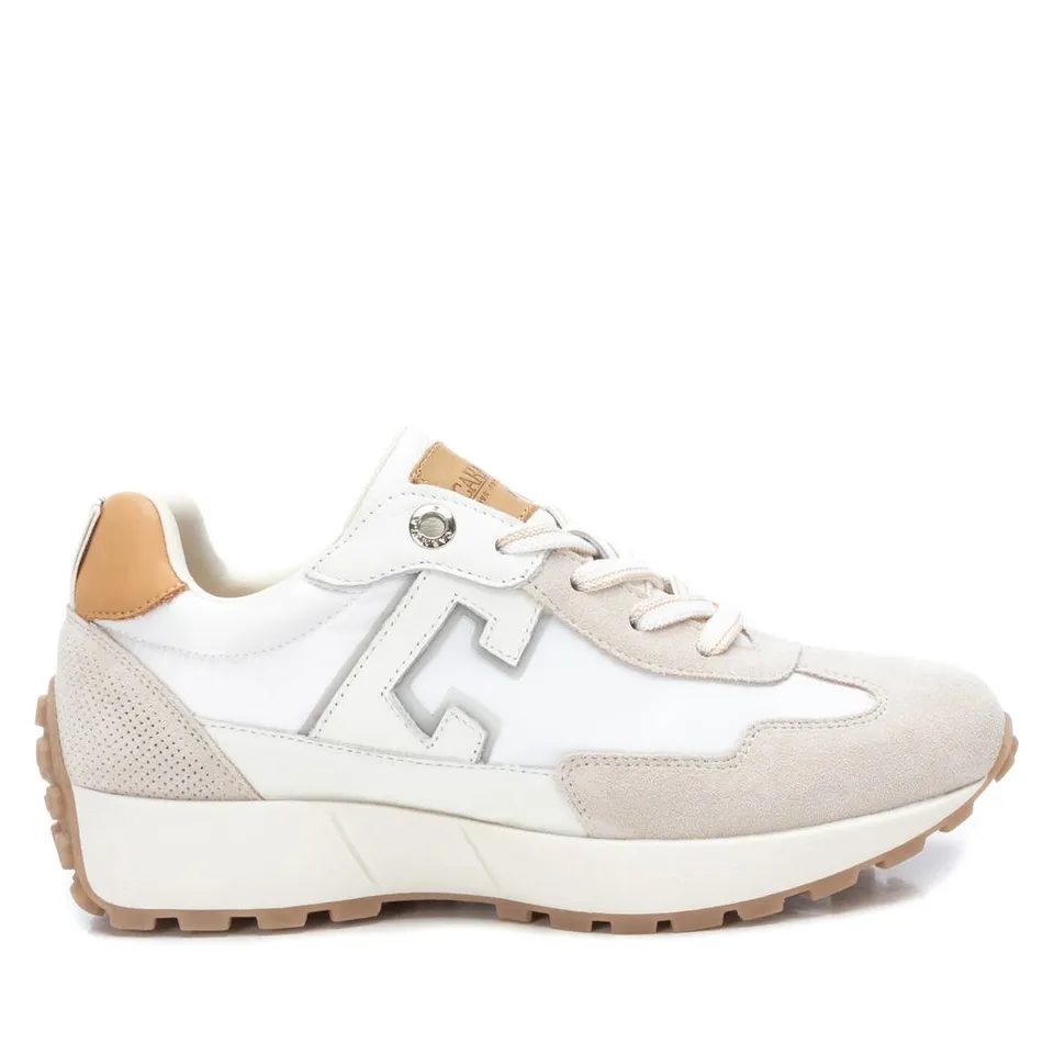 Carmela 16066402 basket cuir blanc lacets pastel