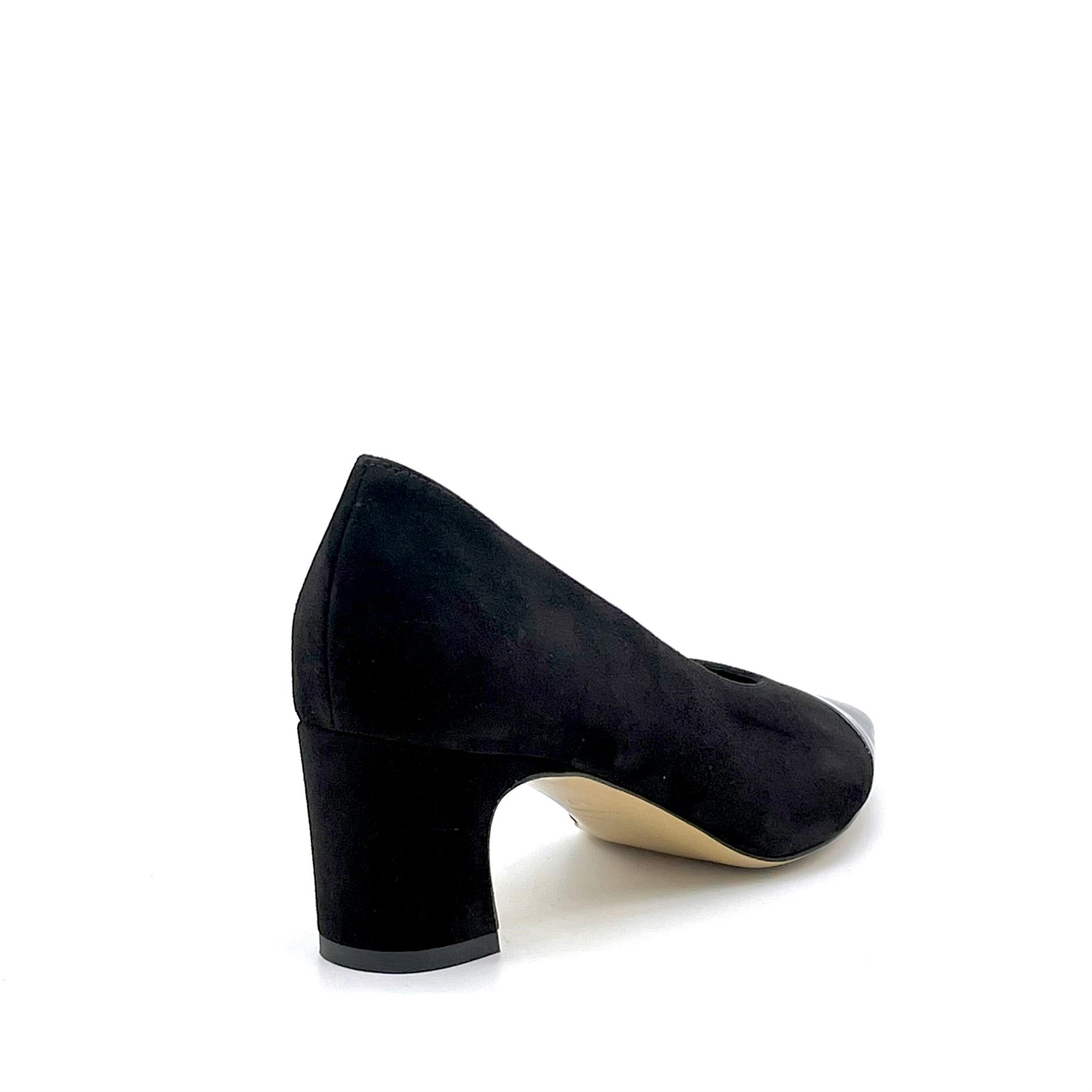 Elata 56516 escarpin daim noir écaille pointure 39 talon 5,5 cm