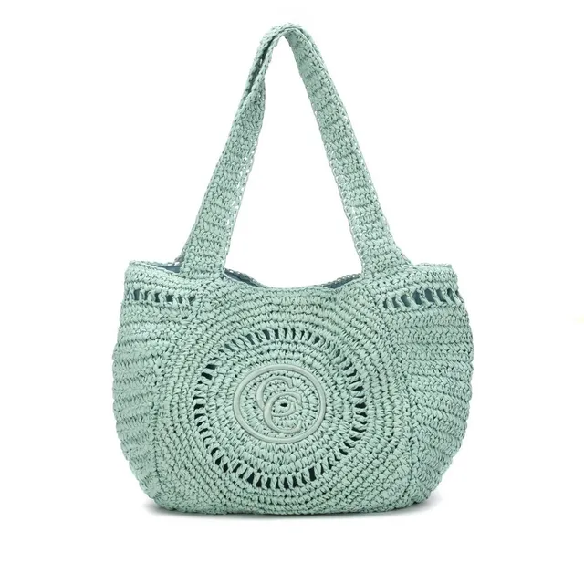 Carmela 18622501 sac épaule turquoise raphia taille unique