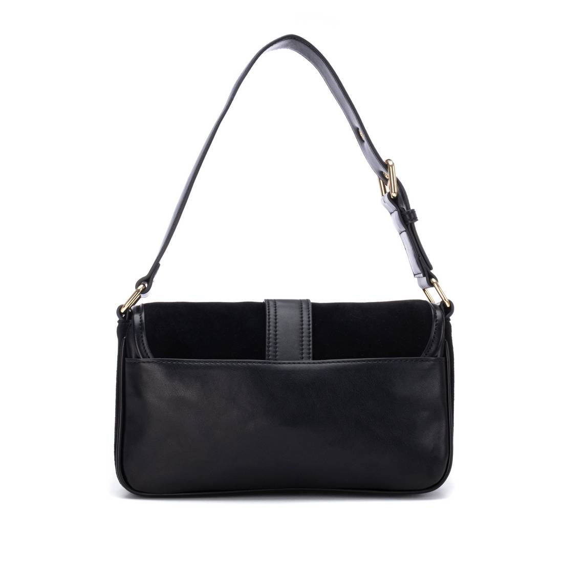 Carmela 18619503 sac épaule noir cuir suède
