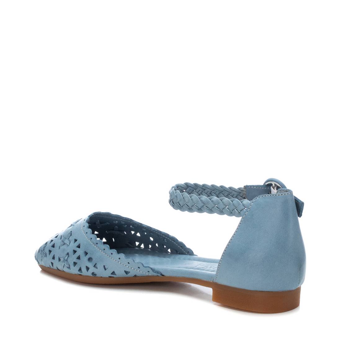 Carmela 16067103 ballerines cuir bleu plat ajouré