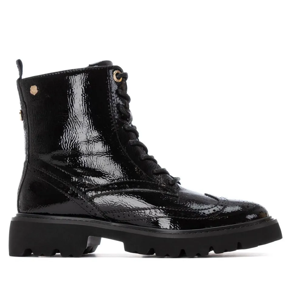 Carmela 16259301 bottine noire vernie talon moyen
