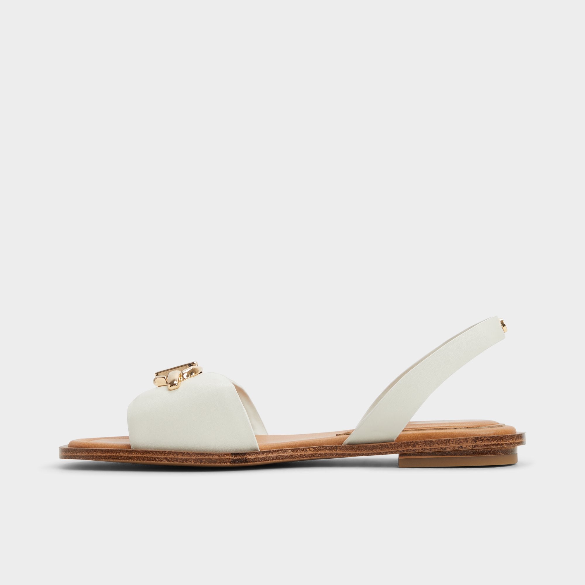 ALDO Goassi sandales plates cuir blanc
