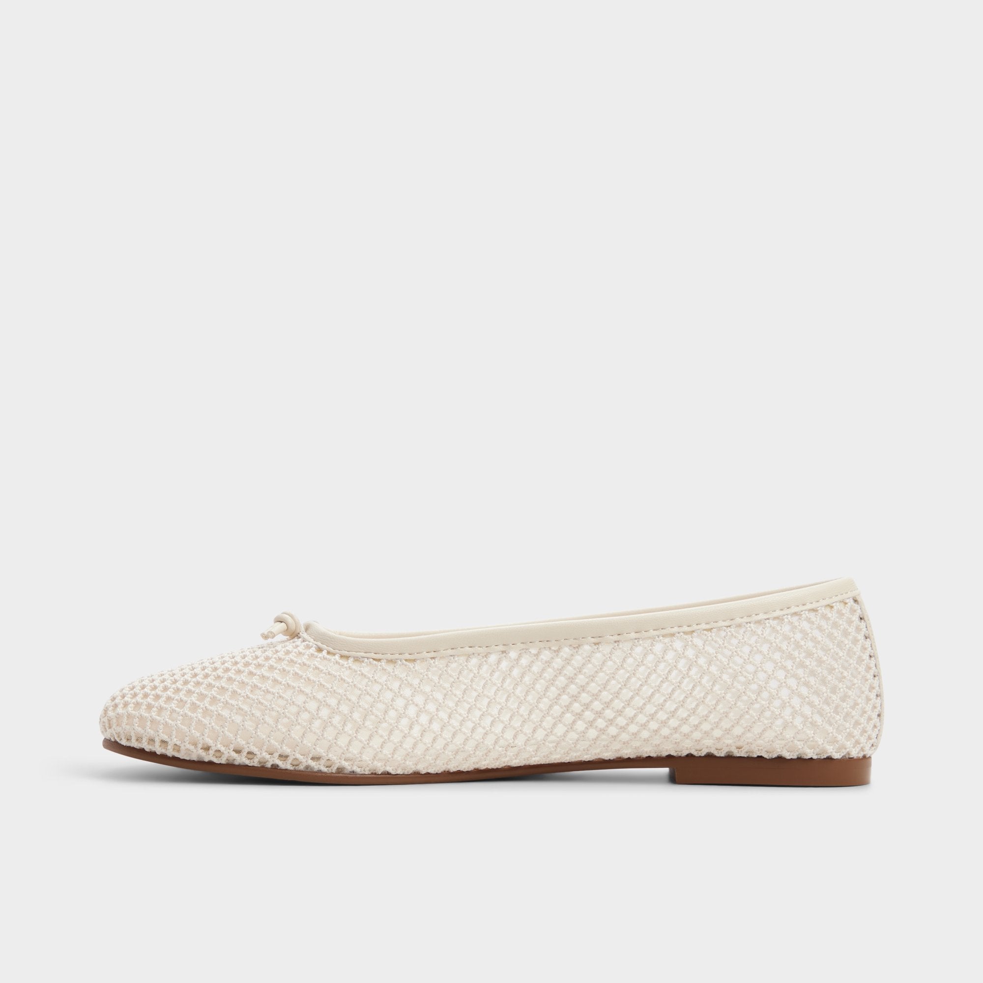 ALDO Ericca ballerines blanches maille nœud