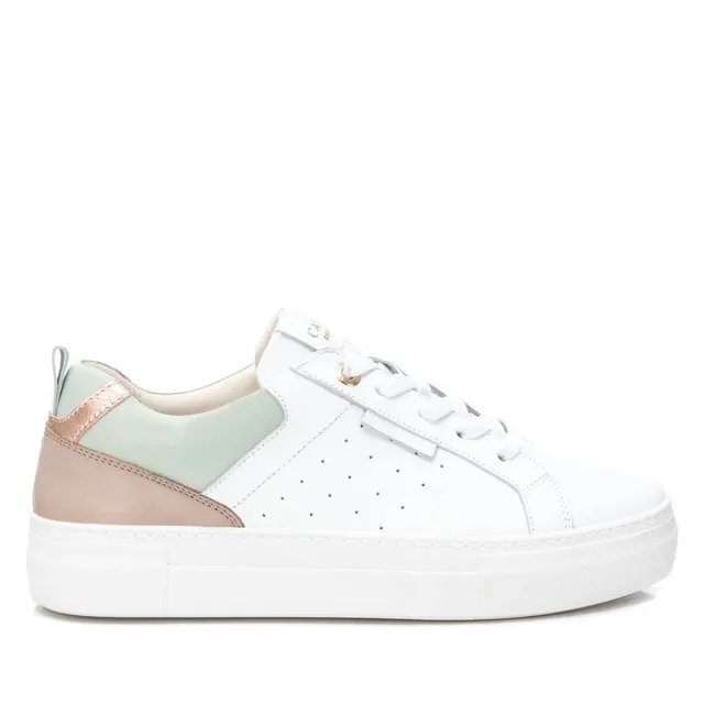 Carmela 16133302 basket cuir verte lacets
