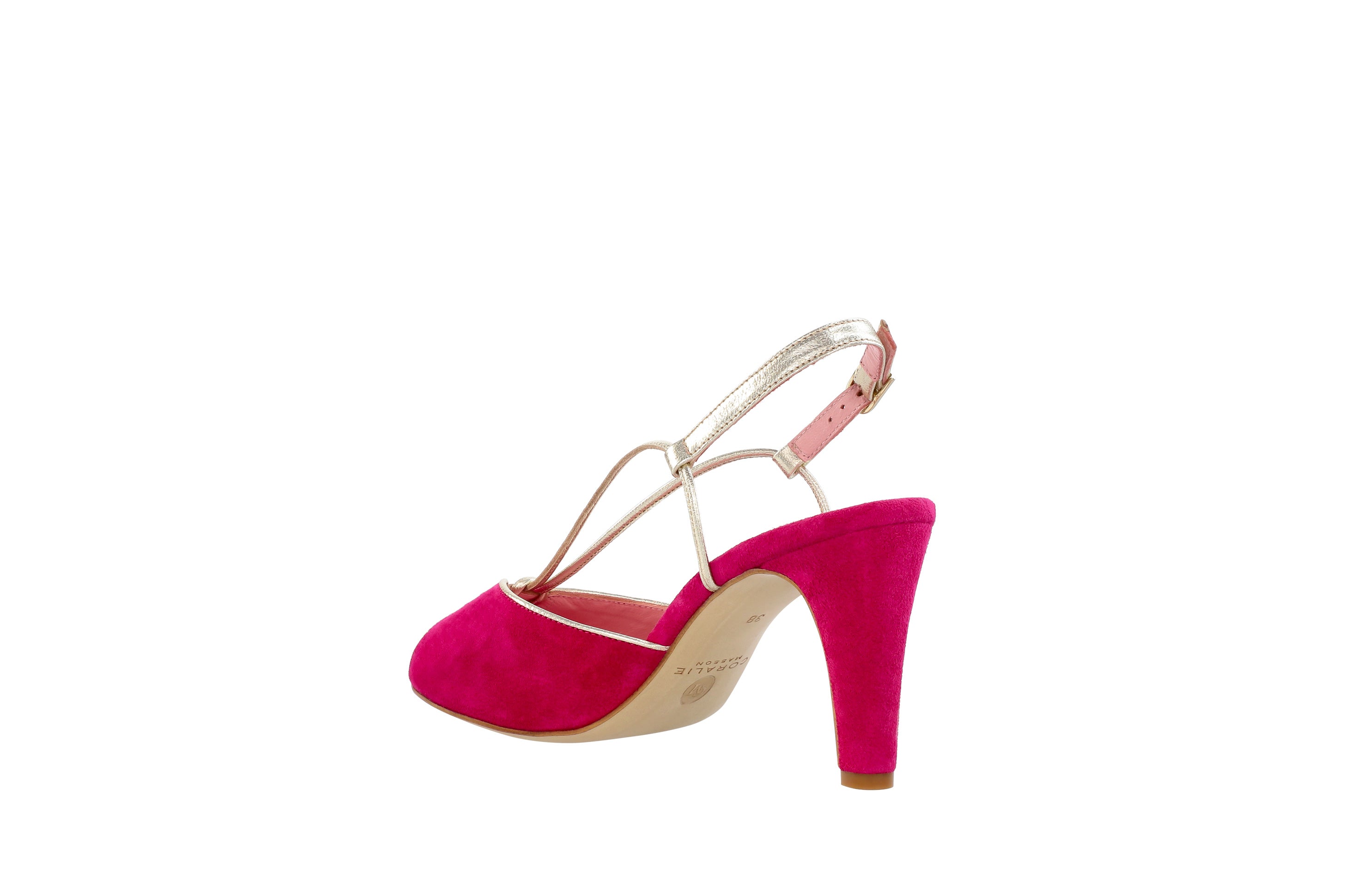 Coralie Masson Lolotte sandale rose fuchsia talon 7 cm