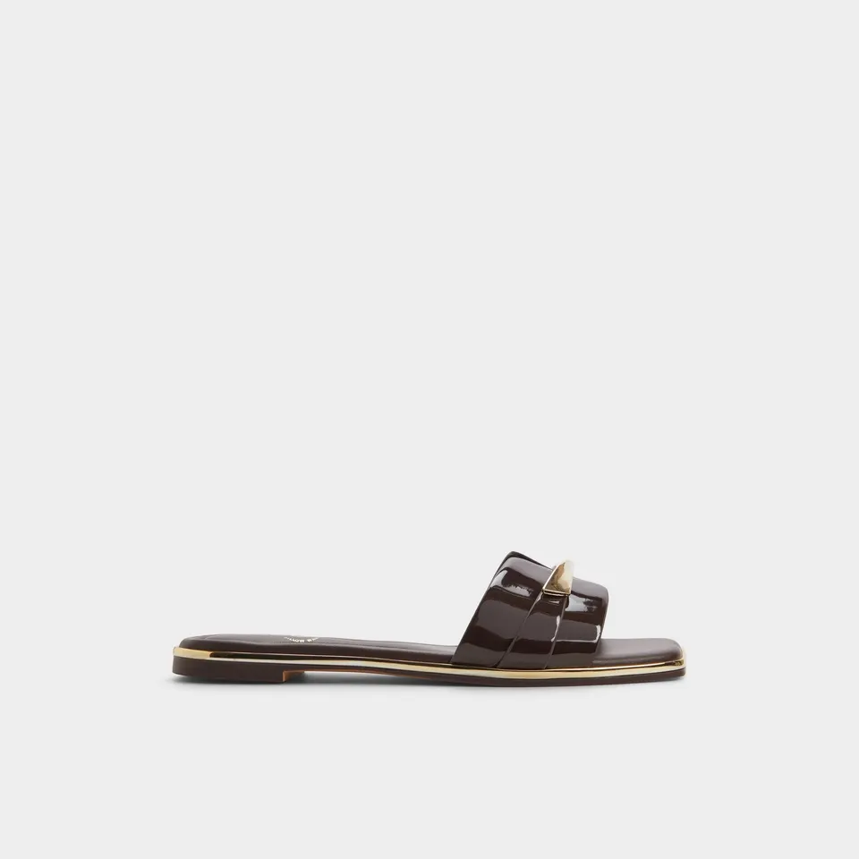 ALDO Darlina sandales plates cuir marron