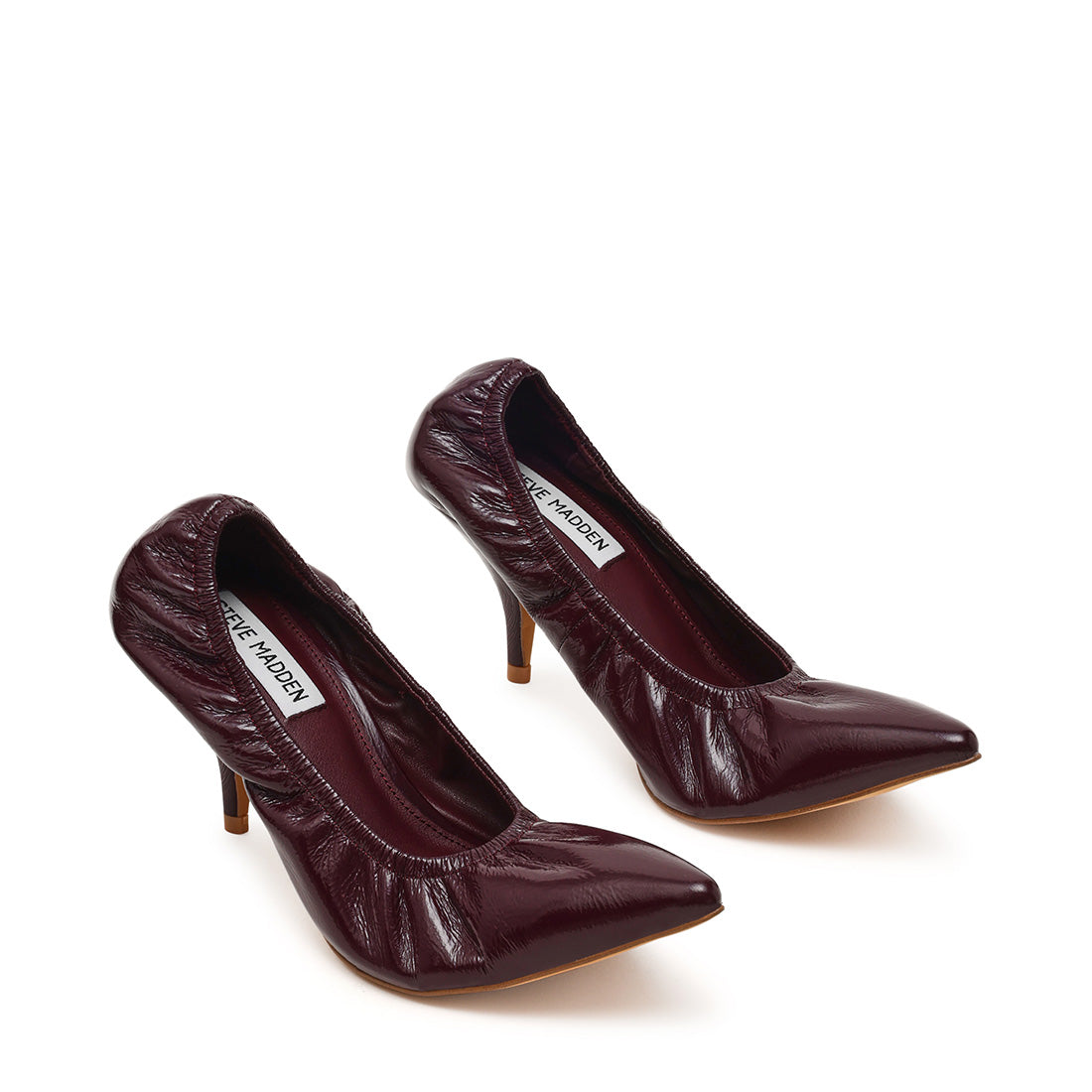 Steve Madden Farida escarpins cuir prune talon 10 cm