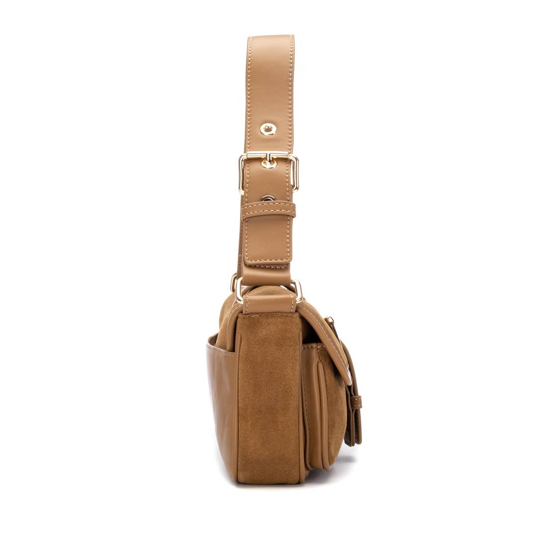 Carmela 18619502 sac épaule suède camel 20x25 cm