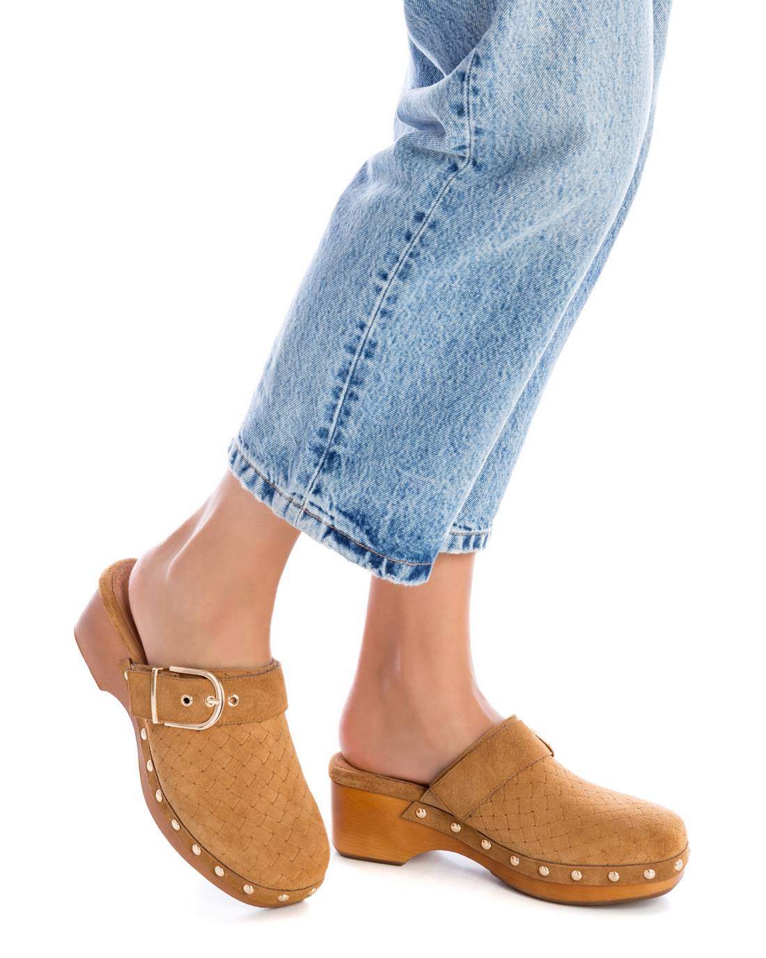 Carmela 16063401 sabot marron cuir suédé talon 5 cm