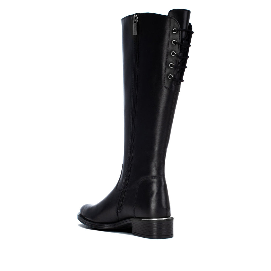 Carmela 16401001 botte haute cuir noir talon