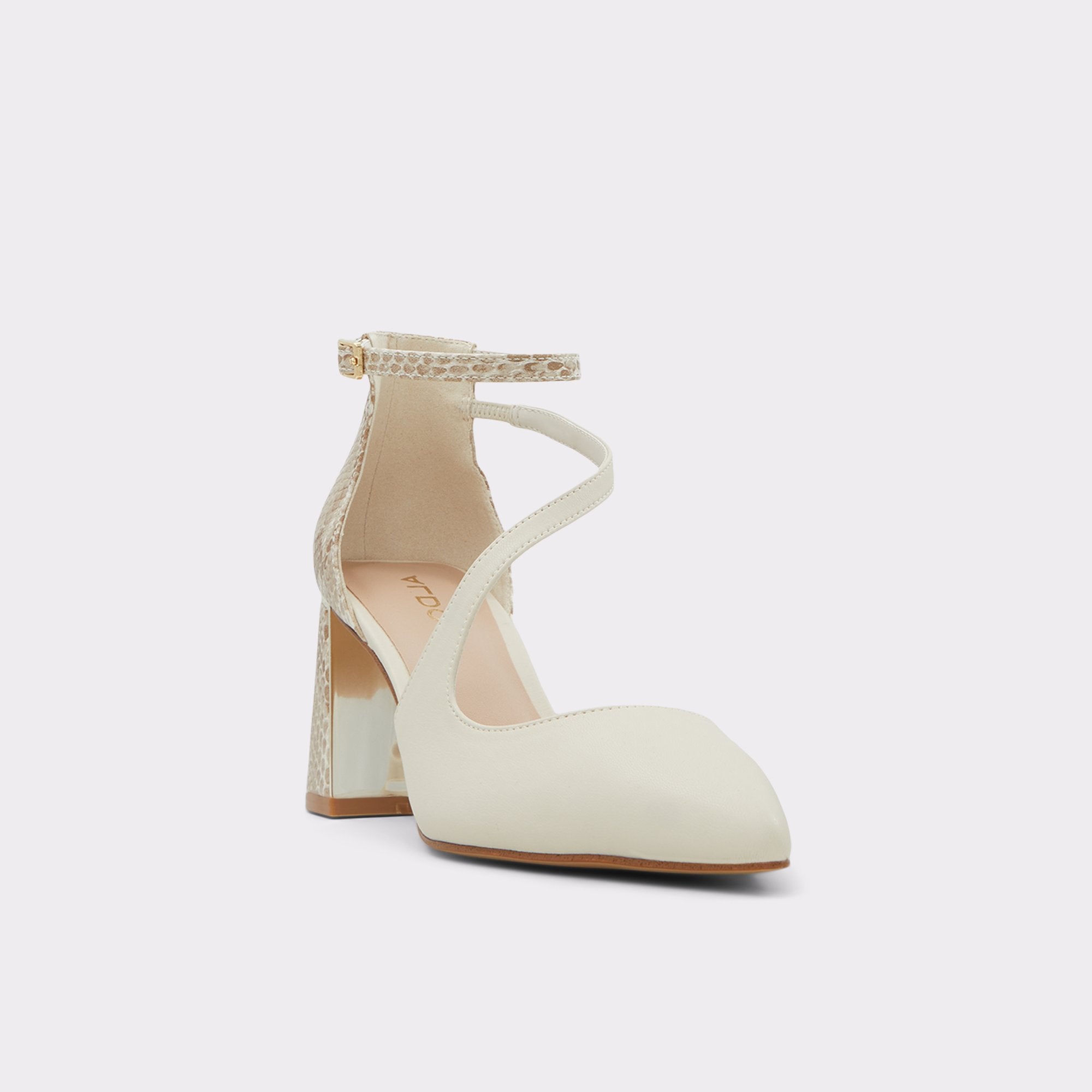 ALDO Annodar escarpins talon bloc blanc