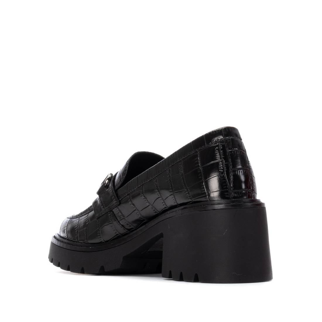 Carmela 16256601 mocassin femme noir talon moyen