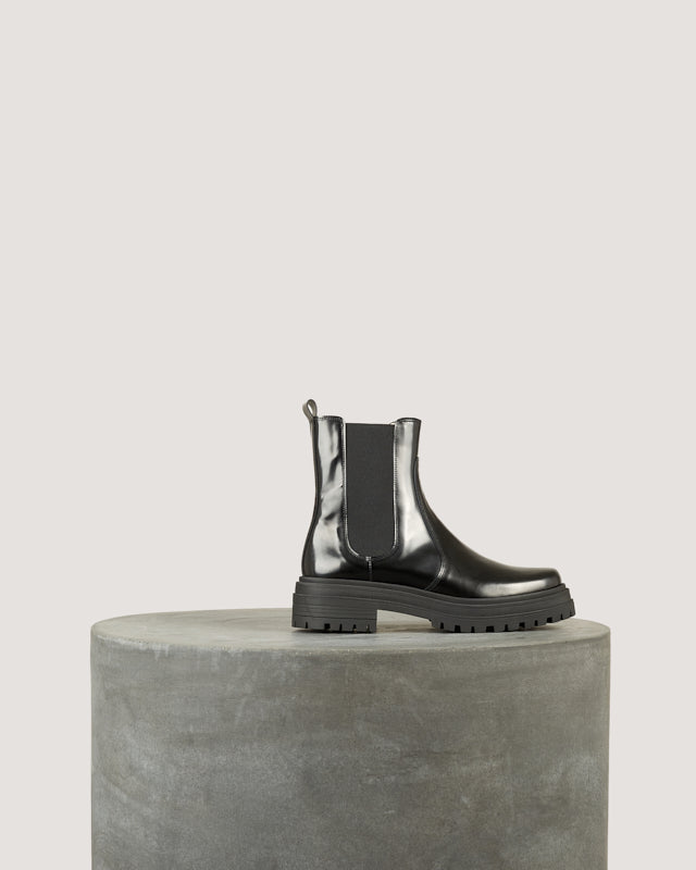 Tila March Sasha bottine cuir glacé noir semelle 3 cm