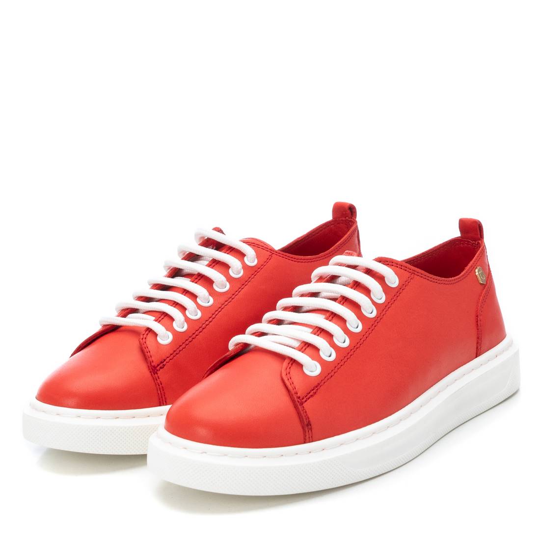 Carmela 16043606 baskets cuir rouge lacets