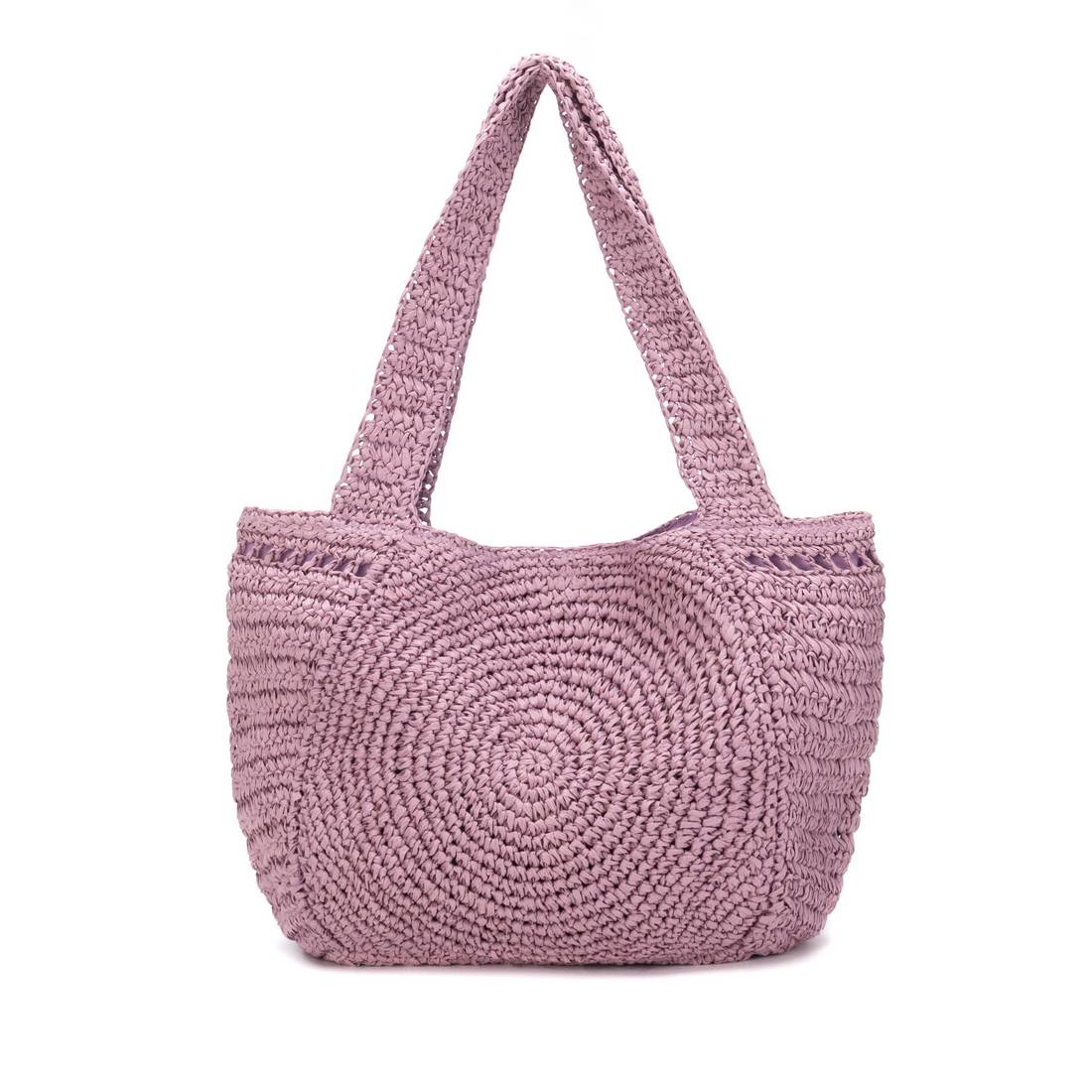 Carmela 18622502 sac épaule lila effet rafia