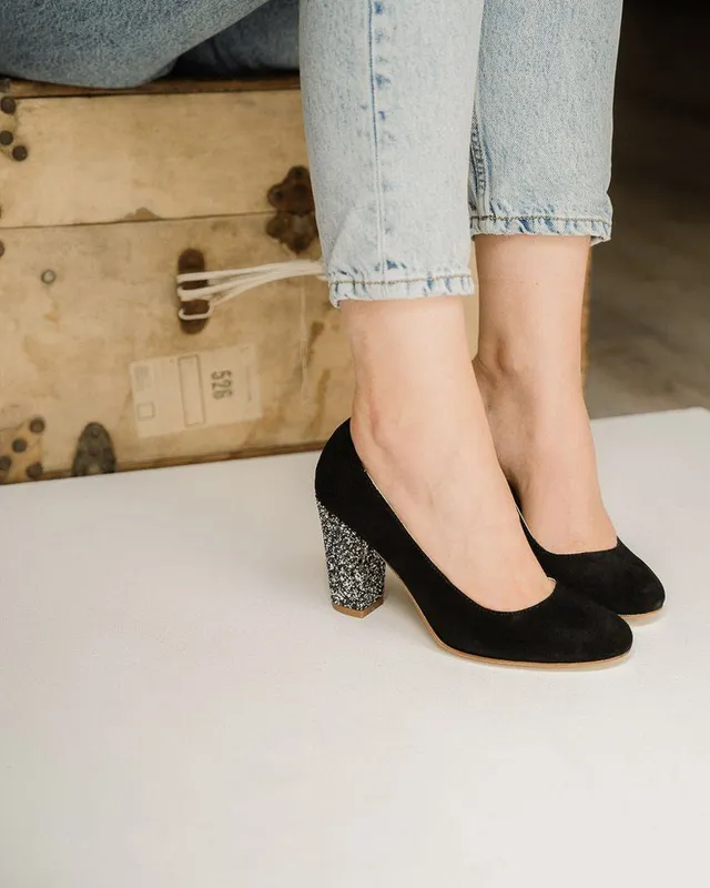 Dessine Moi Un Soulier Escarpin bout rond velours noir escarpin