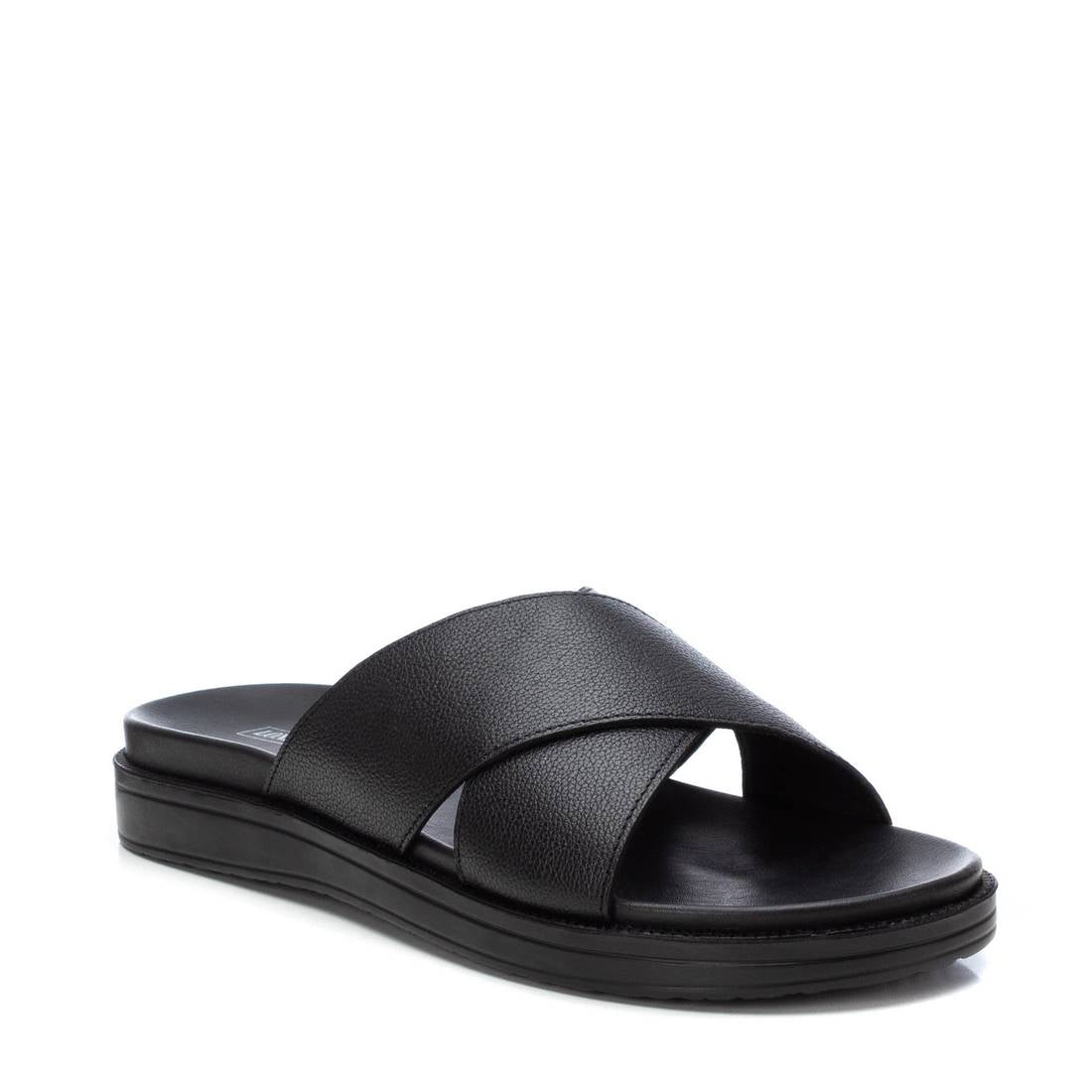 Carmela 16081901 sandale homme noir cuir